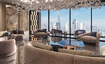 Luxurious living room with a sea view
